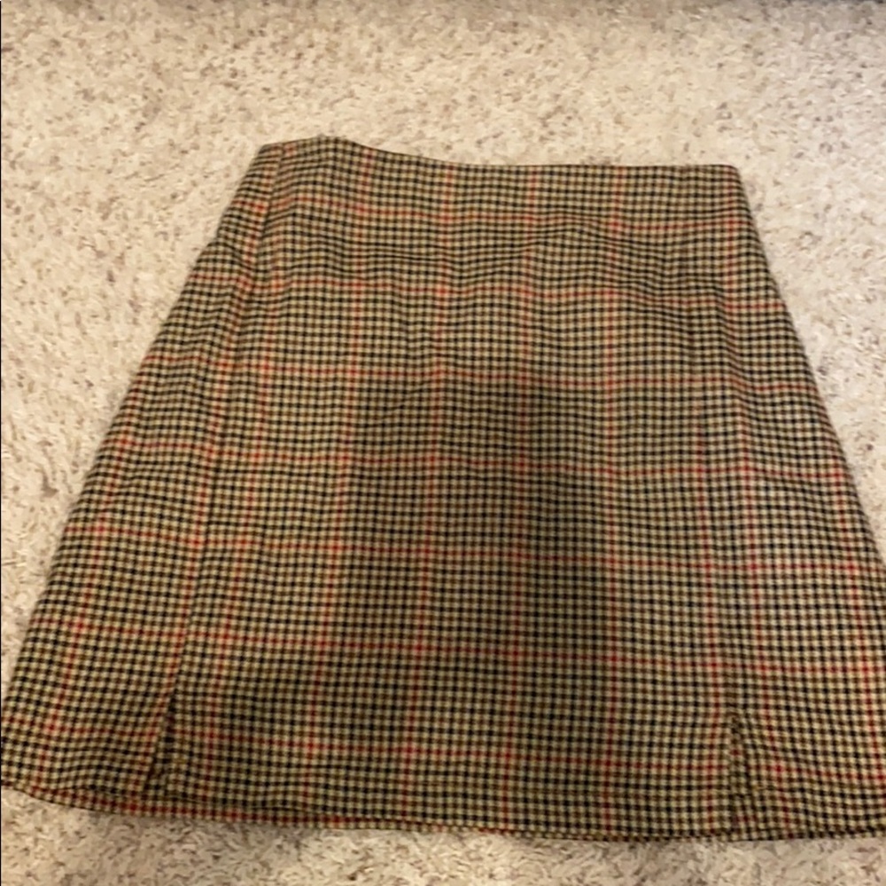 Plaid mini skirt